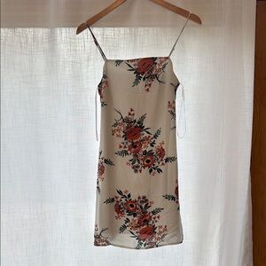 Francesca’s Floral Spaghetti Strap Dress